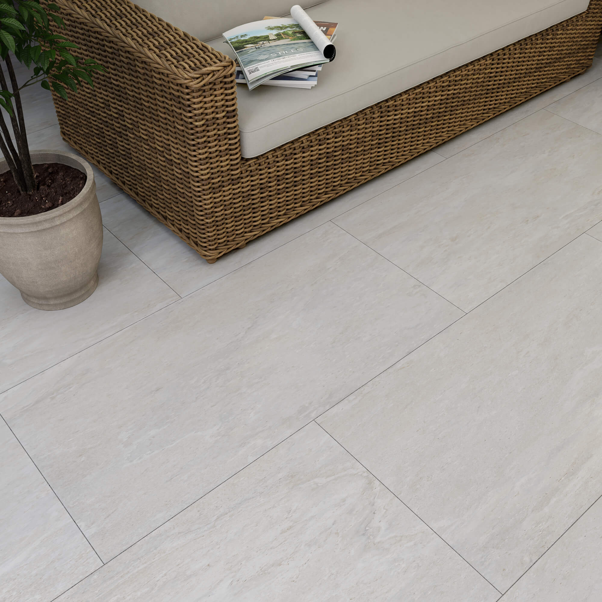 Tuscania Ceramiche Dolomia White SR 600x1200mm_Stiles_Lifestyle_Image