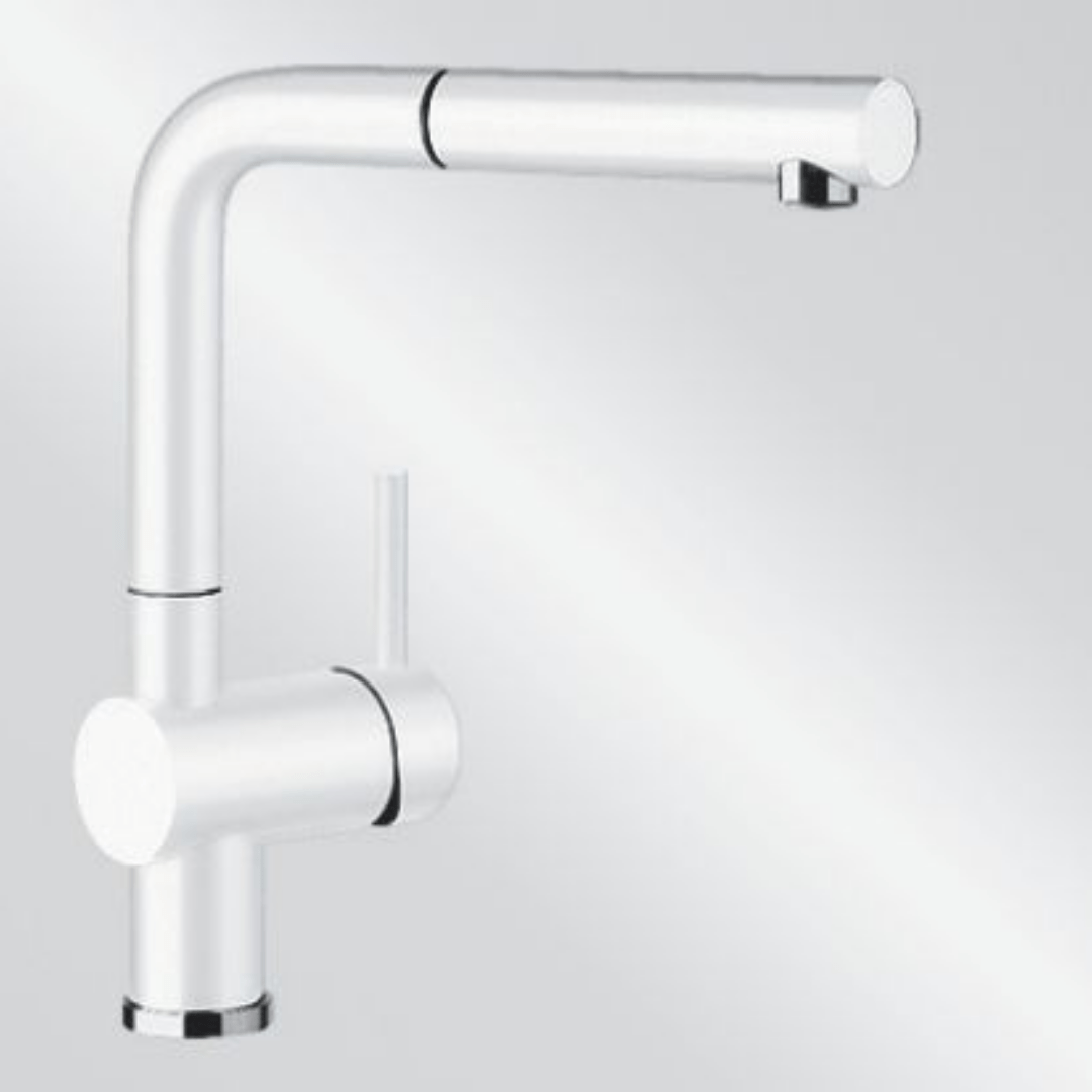 BL00519369 Linus-S White Sink Mixer with 1_2 flexihose_Stiles_Product_Image