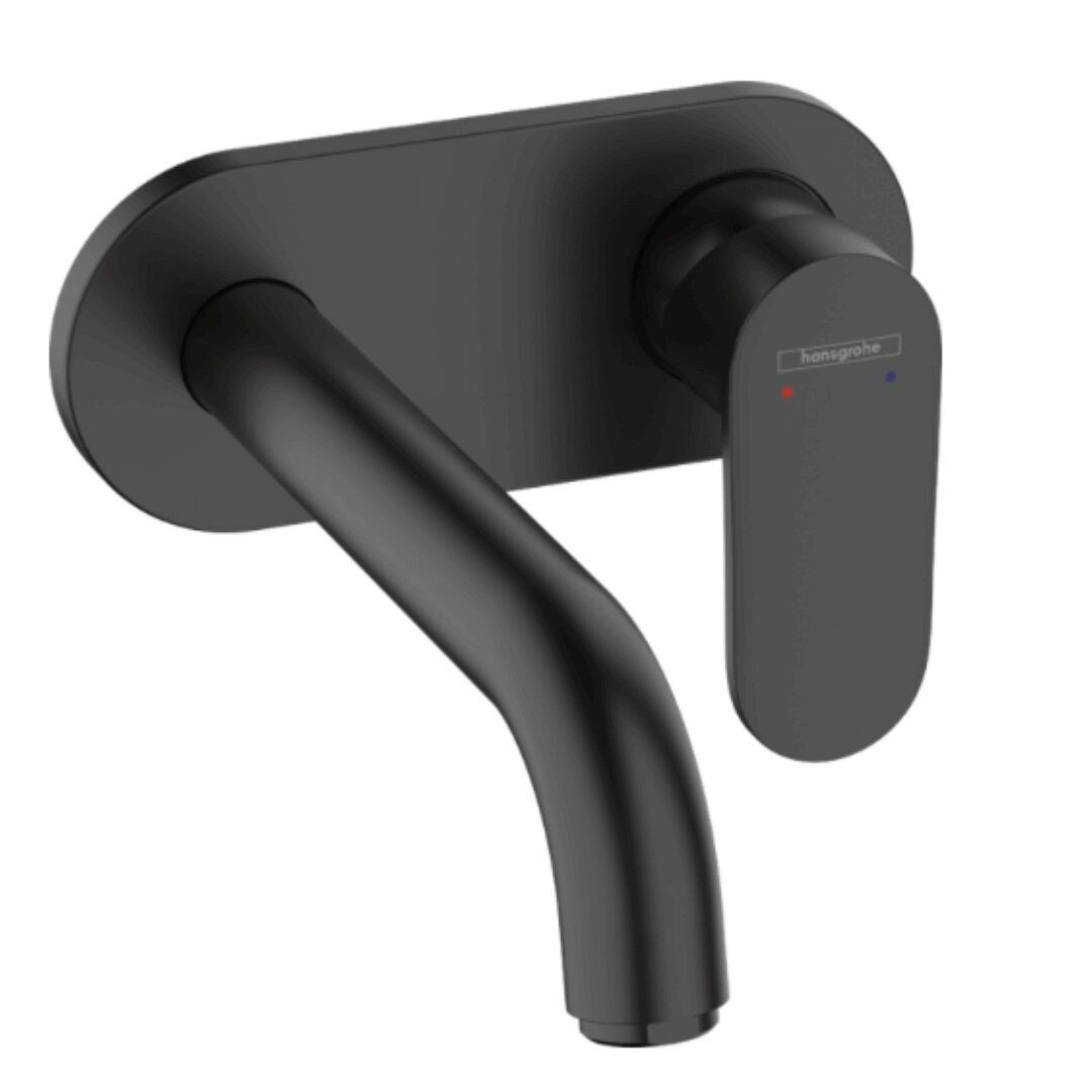 71576670 Hansgrohe Vernis Blend Matt Black Single Lever Basin Mixer Concealed Wall Mounted with Spout_Stiles_Product_Image