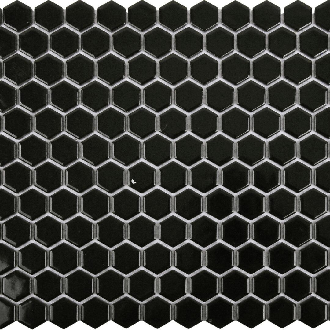 889 Douglas Jones Hexagon Black Gloss 260x305mm_Stiles_Product_Image