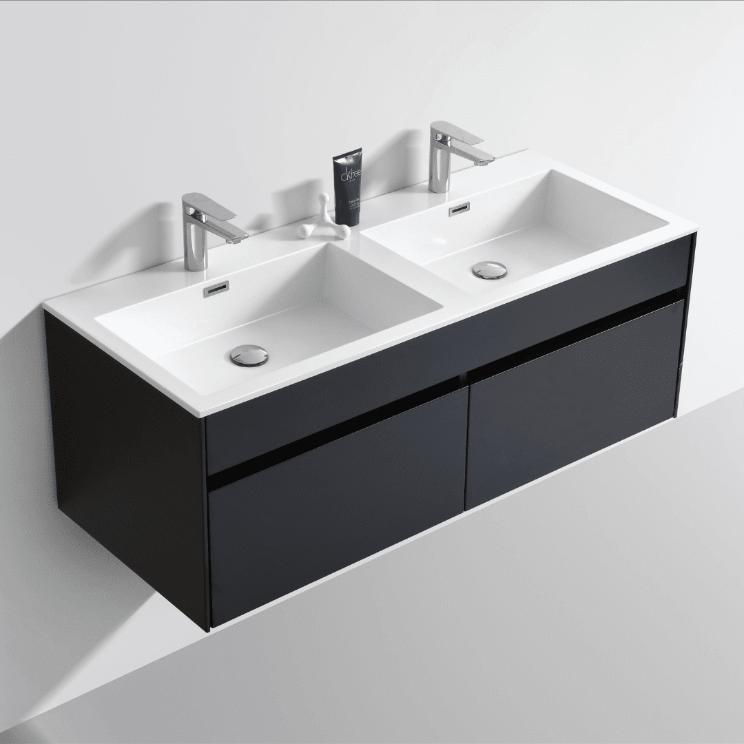 R1200-CUPMBFRONT Gio Bella Simplicity Black Vanity 1200mm_Stiles_Product_Image